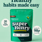 Super Henry chocolate greens made without artificial flavours, colours or sweeteners and suitable for vegetarian diets.