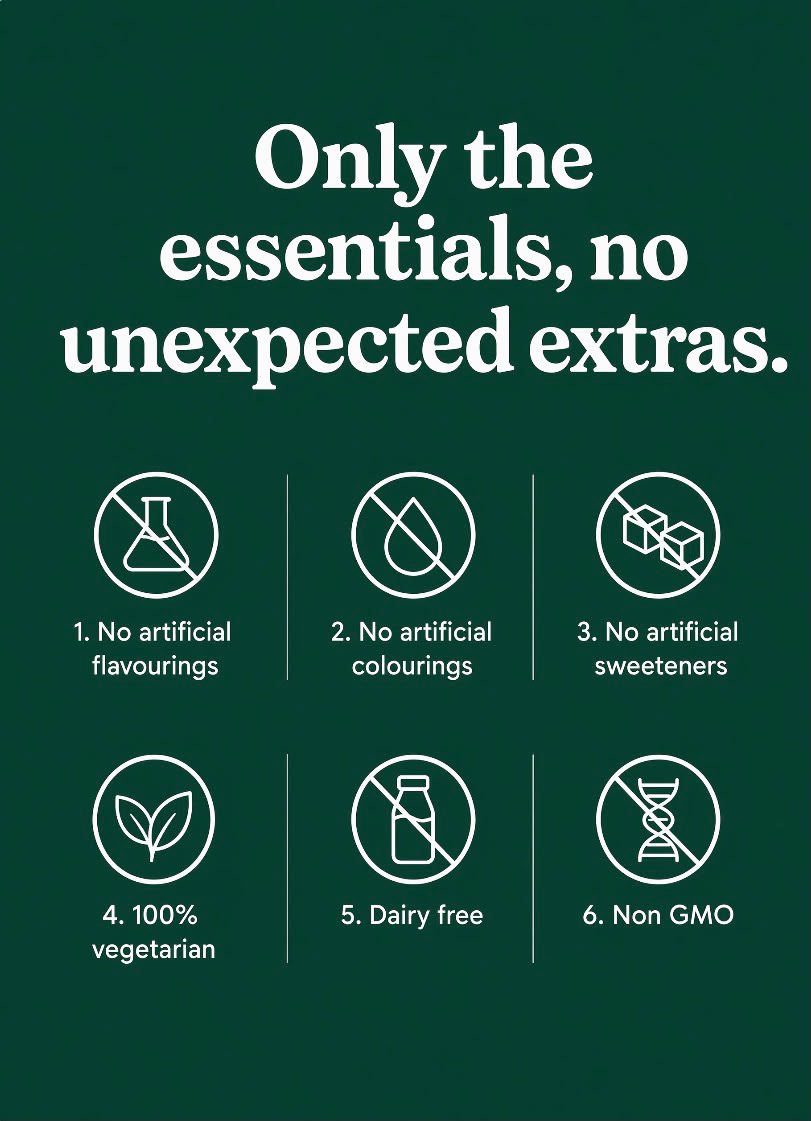 Super Henry chocolate greens made without artificial flavours, colours or sweeteners and suitable for vegetarian diets.